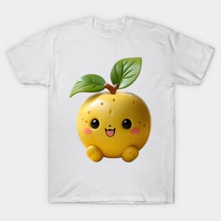Happy Kawaii Yellow Apple Buddy T-Shirt